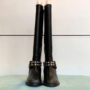 Via Roma 15 studded boots